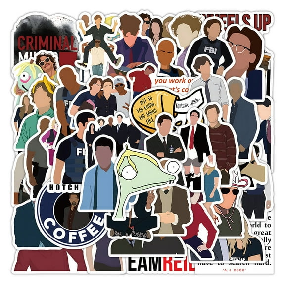 100Pcs Criminal Minds Merch Stickers for Kids Gifts Water Bottle Cup Laptop Guitar Car Bike Skateboard Luggage Box Waterproof