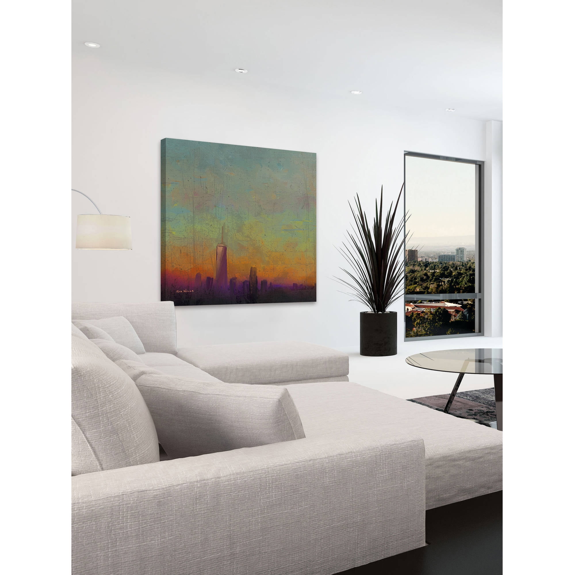 Marmont Hill "Purple Haze" by Rick Novak Painting Print on Wrapped Canvas