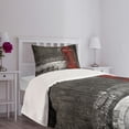 thumbnail image 3 of Ambesonne London Quilted Bedspread Set 2 Pcs, Famous City Landmark, Twin Size, Red Grey, 3 of 5