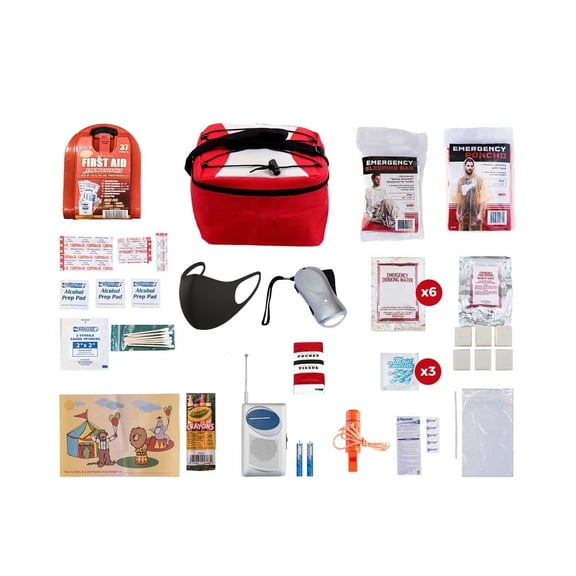 Survival Pal for Children 72-Hour Emergency Kit — Kid-Friendly Food, Water, First Aid, Shelter & Communication Pack for School, Home or Evacuation