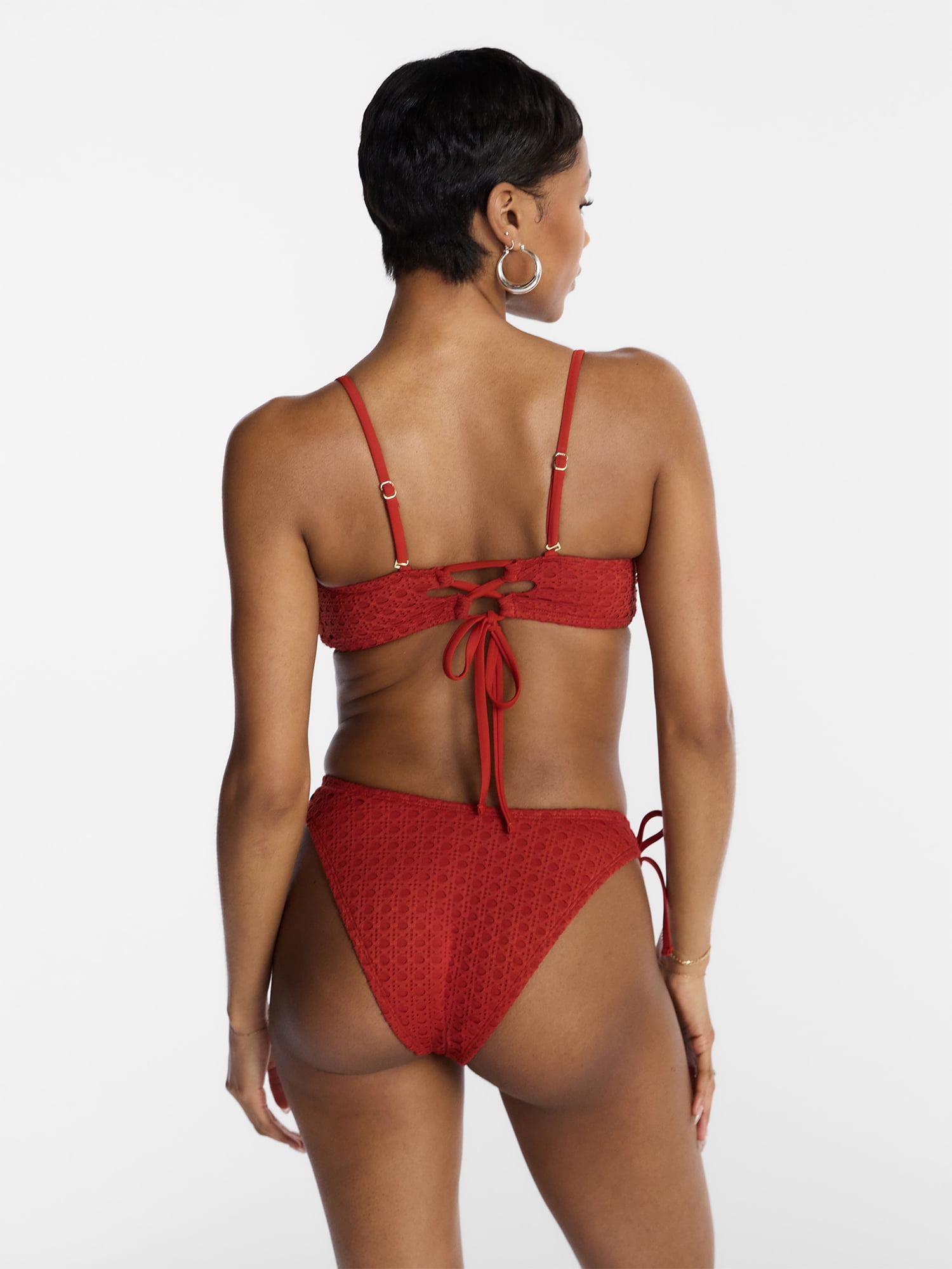 Hot Girl Summer by Megan Thee Stallion Women's and Women's Plus Summer Stallion Kini Crochet Bandeau Bikini Top, Sizes XS-3X