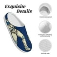 thumbnail image 5 of Fotbe Disco party Astronaut Dancing Pattern Women's Fuzzy Curly Fur Memory Foam Loafer Slippers Indoor Outdoor Slippers Winter Home Shoes-46/47, 5 of 7