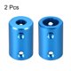 thumbnail image 2 of Acoplamiento de eje de ofertas únicas de 10 mm a 10 mm Bore L25xD16 Conector rígido de rueda de motor azul 2 Pcs azul 6.35 mm a 10 mm, 2 of 3