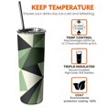thumbnail image 6 of 20oz Green and Beige Modern Art Geometric Skinny Tumblers Stainless Steel Tumbler with Lid and Straw,Vacuum Insulated Double Wall Travel Tumbler Cups with Cleaning Brush for Coffee,Tea, 6 of 6