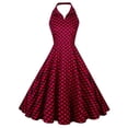 thumbnail image 1 of asddcavvf Robes pour Femmes Robe Vintage Rockabilly Élégante pour Femmes Style Années 1950 à Pois, 1 of 1