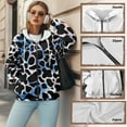 thumbnail image 6 of FOR U DESIGNS Cow Print Zip Hoodies for Women Trendy Oversized Hoodie Jacket Size S Hooded Sweatshirt Women with Front Zipper Lightweight Long Sleeve Activewear, 6 of 7