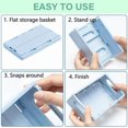 thumbnail image 4 of Mini Foldable Desk Crates Storage Box ,4 Pack Plastic Colour Desktop Folding Storage Crates, 4 of 4
