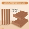 thumbnail image 7 of Nalone 2-Tier Outdoor Side Table, HDPE All Weather Adirondack Patio End Table, Outside End Table for Indoor Living Room Bedroom Porch Backyard, Teak, 7 of 7