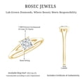 thumbnail image 5 of Rosec Jewels Lab Grown Diamond Bezel Setting Engagement Ring, EF-VS Quality, 10K Yellow Gold, US 11.00, 5 of 8