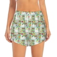 thumbnail image 4 of Lsque Rabbit And Carrot Printed Women's Running Shorts with Liner Pockets,Elastic Quick Dry Workout Athletic Gym Yoga Shorts,Womens High Waist Shorts-X-Large, 4 of 9