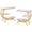 White & Gold, variant on Tribesigns 3-Tier Industrial Style C-Shaped End Table, Compact Side Table with Storage Shelves for Small Space, Living Room, Rustic Brown & Black