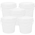thumbnail image 4 of Troglfold empty bucket 5pcs Plastic Paint Pail with Lid Handle for DIY Projects and Parties - 2L,6.34"X6.34"X6.1", 4 of 10