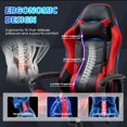thumbnail image 4 of BUPPLEE Ergonomic High Back Gaming Chair, 360 Degree Swivel Height Adjustable Gaming Chair, 4 of 9
