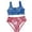 Blue, variant on lnmuld Girls 2 Piece Flag Bikini Swimsuit, Stars & Stripes Bathing Suit Color:Blue,Size:13-14 Years