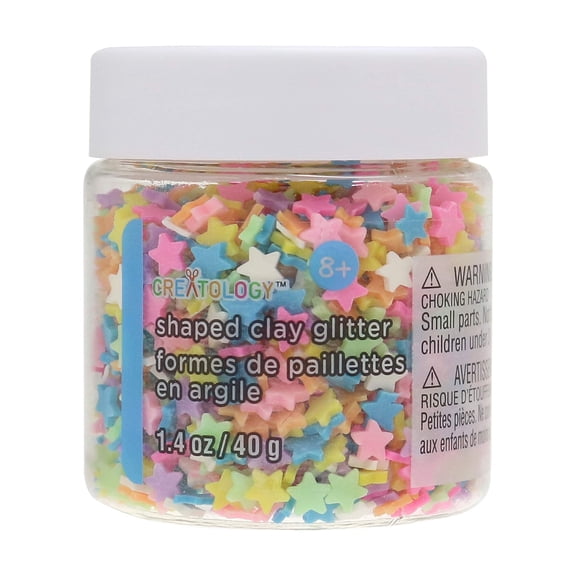 12 Pack: Star Shaped Clay Glitter by Creatology