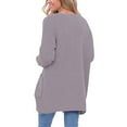 thumbnail image 4 of AOOCHASLIY 2023 Women Winter Coat Women's Cardigan Color Coarse Knit Loose Oversized Knitwear, 4 of 5