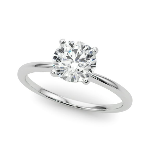 Meryn Jewel 1.57 Ct Lab Created Diamond Round Cut Engagement Ring - 14K White Gold Plated Wedding Solitaire for Women - Ideal for Gifting, Anniversaries, Proposals & Birthdays - Elegant Prong Set