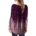 thumbnail image 2 of Camisa de mujer Poliéster Primavera Cuello en V Blusa con estampado de flores Fiesta interior al aire libre Viajar Compras Camisas de oficina Prendas para la parte del cuerpo Flor Purpura S Jumpingount AP003428-26, 2 of 6