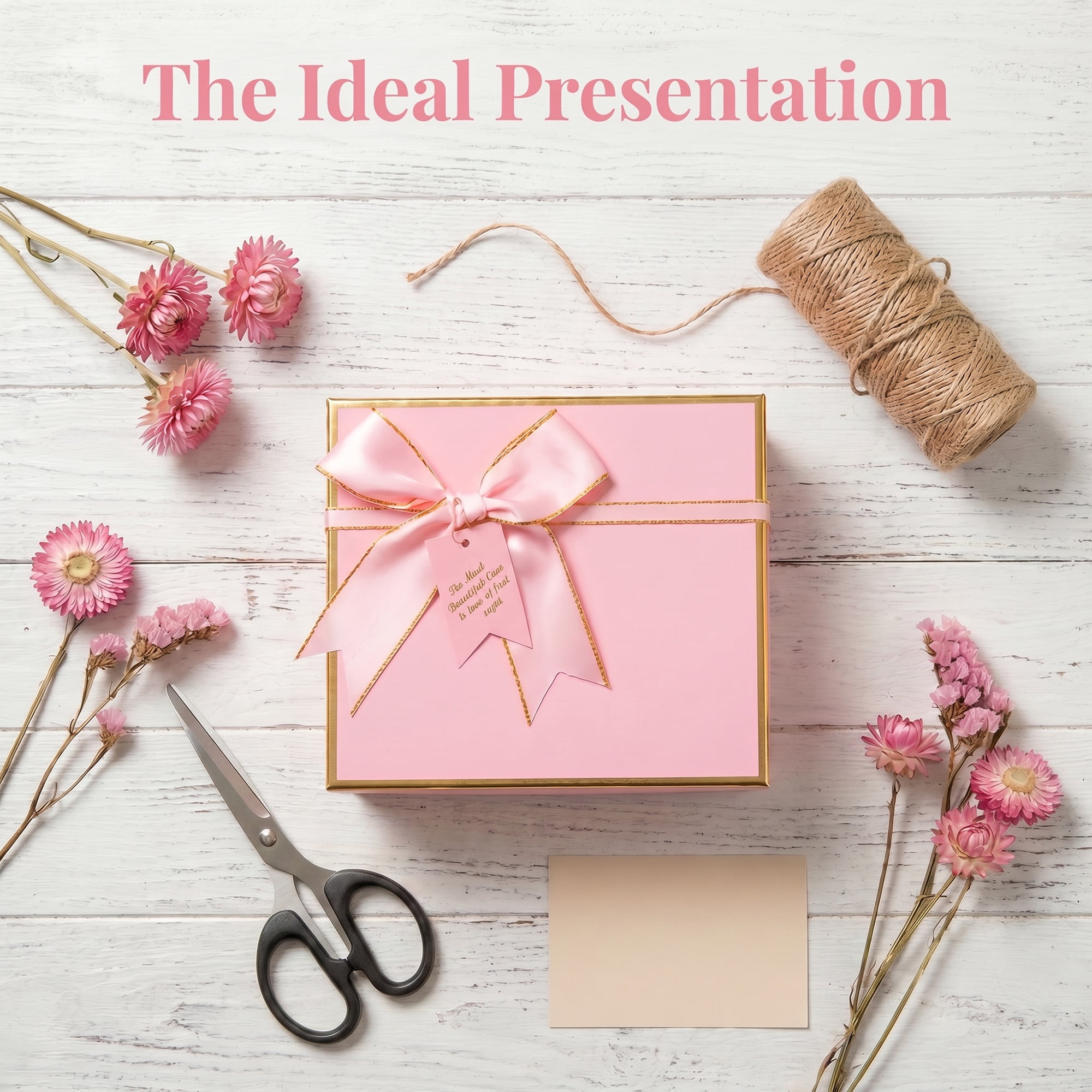 Unique Bargains Luxury Gift Box with A Ribbon Bow for All Occasions 7.9"x 7.1" x 3.1"