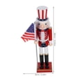 thumbnail image 2 of HONITANO 1Set 4th of July Nutcracker Figurines Multi Colored 38x9x8in Wooden Soldier Statue for Independence Day, 2 of 8