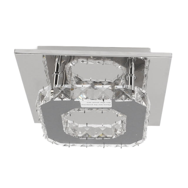 Lámpara De Techo LED, Mini Lámpara Cuadrada De Cristal Sintético, Apariencia Simple, Fácil Instalación, Moderna, 3 Colores De Luz Para Sala De Estar Y Pasillo