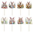 thumbnail image 3 of Easter Bunny Cupcake Toppers Rabbit Cake Picks for Happy Easter Spring Theme Party Supplies, 3 of 6