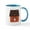 White/Blue Inside, variant on CafePress - Brick House Pig Mugs - 11 oz Ceramic Mug - Novelty Coffee Tea Cup