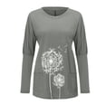 thumbnail image 3 of Enwejyy Women Spring And Autumn Long Sleeve Pocket Print Casual Long Length Top, 3 of 3