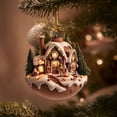 thumbnail image 5 of Barsme Snowy Christmas Cabin Christmas Hanging Ornament,Vintage Warm and Cozy Christmas House Hanging Ornament, Festive Tree Decoration For Bedroom Hallway Patio And Holiday Party Display, 5 of 5