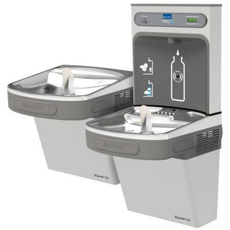 Bi Level Filter - Elkay LZSTL8WSSK Filtered EZH2O Bottle Filling Station with Versatile Bi-Level ADA Cooler