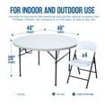 thumbnail image 2 of Plastic Development Group Table de Banquet Pliant de 4 Pieds & 4 Chaises Pliantes d'Extérieur, 2 of 12