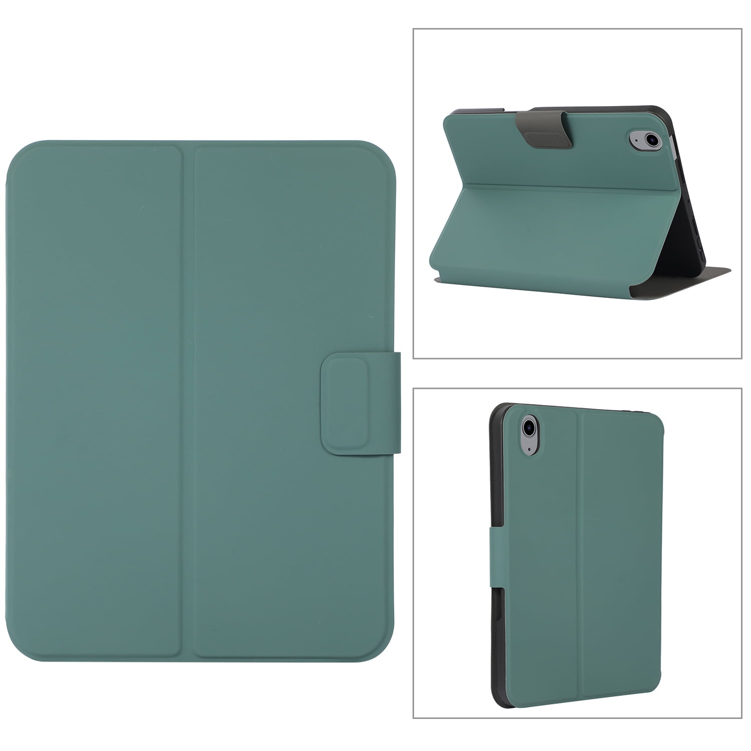 TECH CIRCLE Case for iPad 10th Generation 2022, iPad 10 Case with Pencil Holder,Premium Shock Proof Stand Folio Soft TPU Back Auto Sleep/Wake Case for New Apple iPad 10.9 inch 2022, Darkgreen