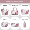 thumbnail image 2 of Set de 2 monederos y bolsos juveniles para mujer, 6 unidades, color rosa, 2 of 9