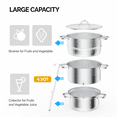 thumbnail image 3 of Ktaxon 4.5Qt Steam Juicer Extractor Stainless Steel, Juice Steamer Pot for Fruit & Vegetables with Tempered Glass Lid Clamp, Loop Handles, Ideal for Making Juice, Jelly, Pasta, 3 of 8