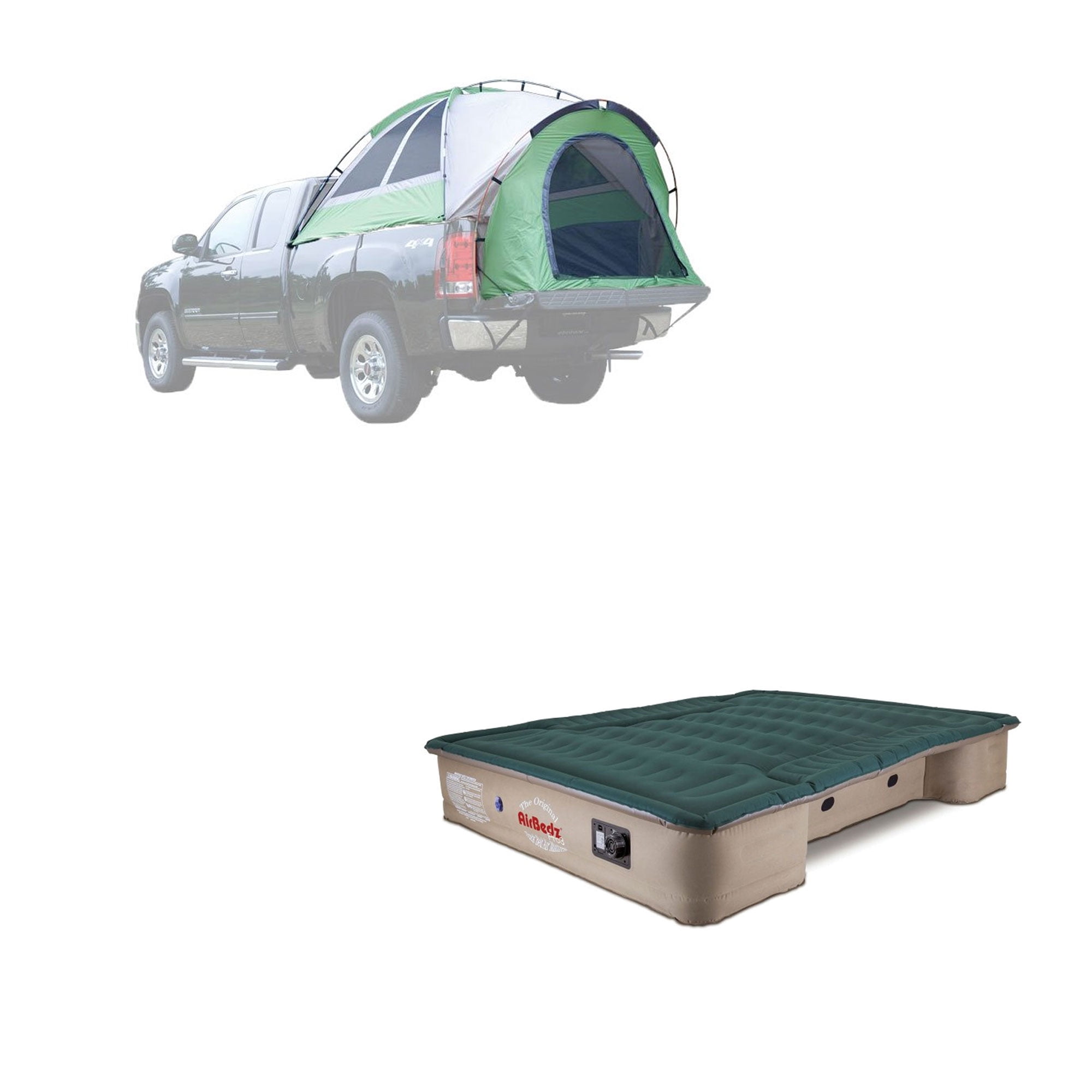 Napier Backroadz Crew Cab Truck Bed 2 Person Tent & Airbedz Truck Air Mattress