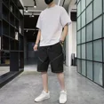 thumbnail image 4 of Conjunto de pantalones cortos para hombre, ropa deportiva para gimnasio, entrenamiento, sin logotipo, novedad, camisetas y conjuntos cortos para hombre, oferta de alta calidad, tendencias, disfraces, 4 of 5