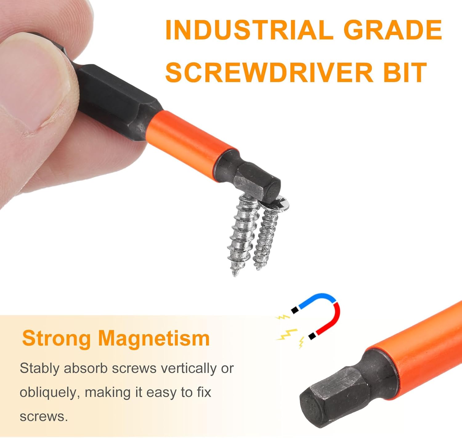 FRKSMD-5pcs Hex Head Wrench Drill Bit 4mm(H4) Metric 1/4" Hex Shank 2"(50mm) Length S2 Steel Magnetic Impact Drivers Screwdriver Bit Hexagon Electric Drill Bits