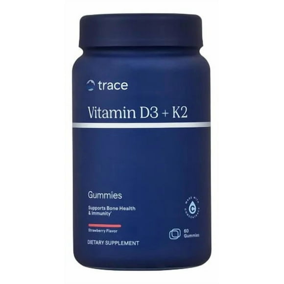 TRACE MINERALS D3+K2 GUMMIES 60 GOMITAS SABOR FRESA
