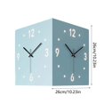 thumbnail image 4 of Corner Wall Clocks For Living Room Double Wall Clock With Light Square Digital Sensor Luminous Clock With Numeral Scale Battery Operated Silent Wall Clock For Bedroom, 4 of 6