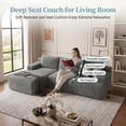 thumbnail image 5 of 96" L-Shaped Sectional Couches for Living Room, Modular Cloud Couch with Chaise, Corduroy Deep Seat Boneless Sofa, No Assembly,Light Gray, 5 of 7