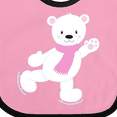 thumbnail image 4 of Inktastic Polar Bear, White Bear, Ice Skating Bear, Scarf Boys or Girls Baby Bib, 4 of 4