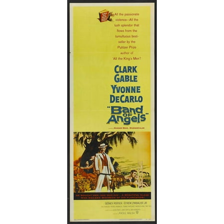 UPC: 0671863478376 | Band of Angels Poster Movie Insert 14 x 36 In – 36cm x 92cm Clark Gable Yvonne De Carlo Sidney Poitier Efrem Zimbalist Jr. Rex Reason