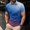 Blue, variant on Dianli Gifts Shirts for Men Gradient Printed Turn-Down Collar Short Sleeve Button Pullover T-Shirt Cotton Linen Breathable Lightweight Relaxed Fit Everyday Wear