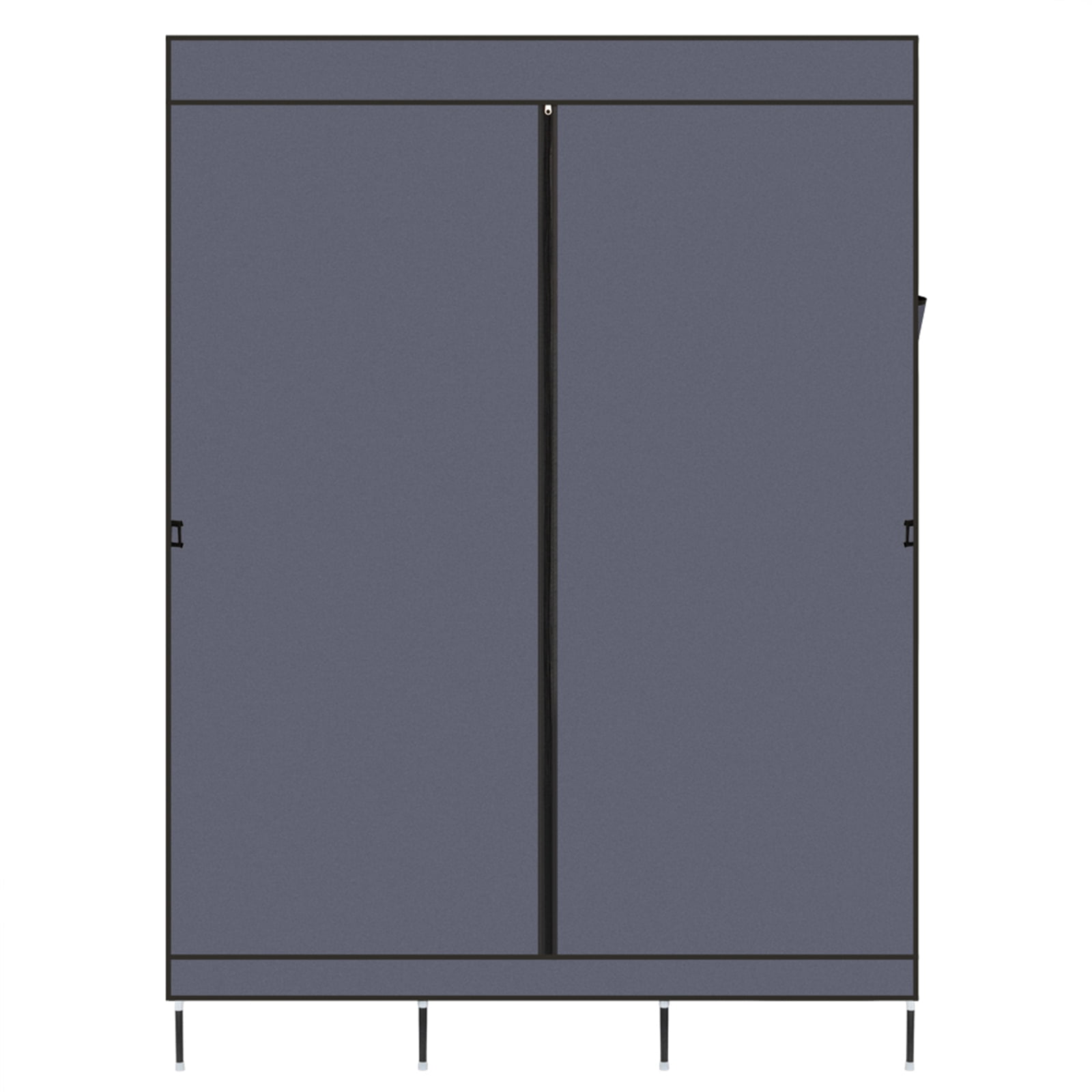 71" Closet Wardrobe Clothes Rack Storage Organizer with Shelf, Gray
