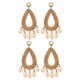 thumbnail image 1 of 2 pares de pendientes bohemios de concha tejida a mano, estilo vintage, con forma de lágrima, con gotas de agua huecas, joyería de verano, pendientes colgantes para mujer, 1 of 8