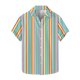 thumbnail image 1 of Camisas de Manga Corta para las Mujeres, Camisa de Botón de Cuello de Vuelta Casual Hecha de 100% Poliéster Ligero para Todo el Uso de Temporada, Camisas de Manga Corta para Hombre, 1 of 9