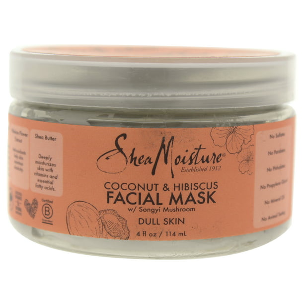 Masque Facial Coconut & Hibiscus par Shea Moisture pour Homme - Masque de 4 oz