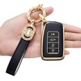 thumbnail image 2 of Key Fob Cover Compatible with Lexus RX ES GS LS NX RS GX LX RC LC 2013-2017 5 Button TPU Keychain Case Holder Protector,Model-a(black), 2 of 5