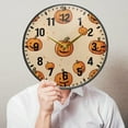 thumbnail image 6 of Yayeee Wall Clock Battery Operated 11.9" Silent Non-Ticking for Living Room, Halloween Pumpkins Pattern, 6 of 8