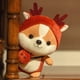 thumbnail image 2 of Ideas de regalos de Navidad lindo caramelo ardilla transformación dinosaurio juguete de peluche muñeca infantil muñeca de trapo, 35 CM, 2 of 5